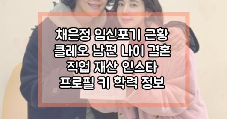 채은정 임신포기 근황