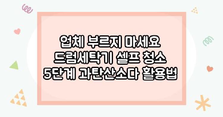드럼세탁기청소