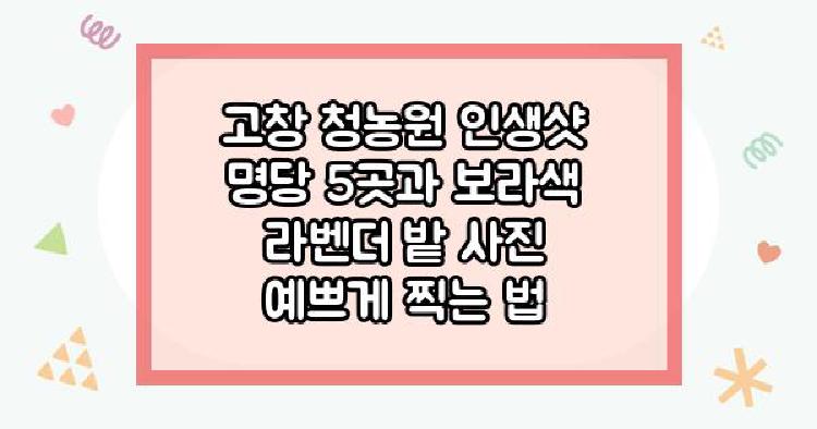 고창 청농원 인생샷