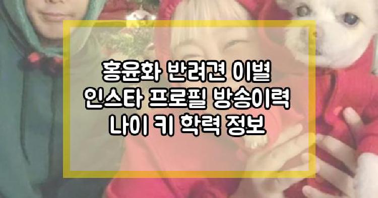 홍윤화 반려견 이별