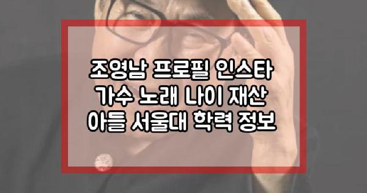 조영남 프로필