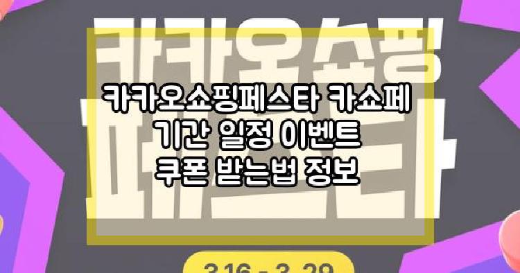 카카오쇼핑페스타