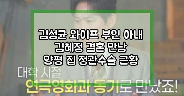 김성균 와이프