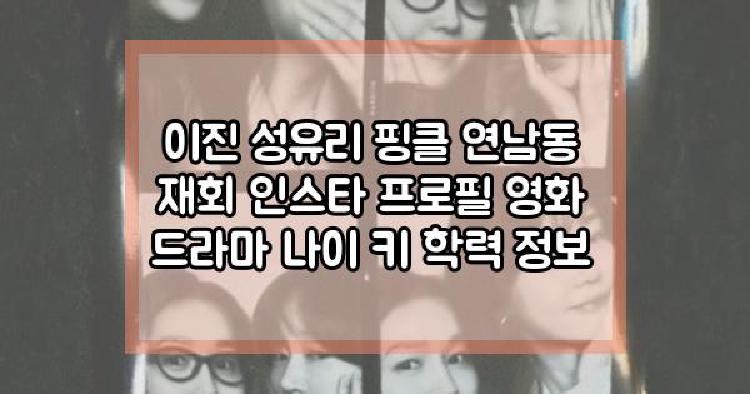 이진 성유리 핑클 연남동 재회