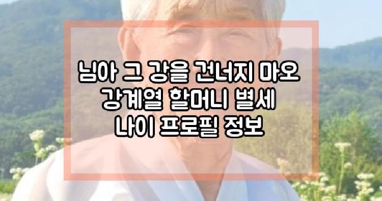 님아 그 강을 건너지 마오