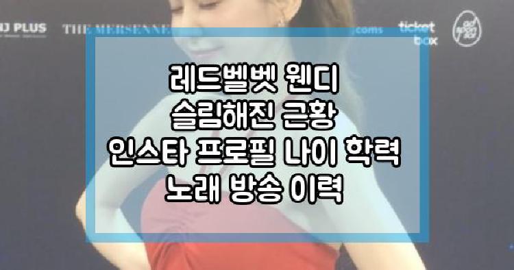 레드벨벳 웬디 근황