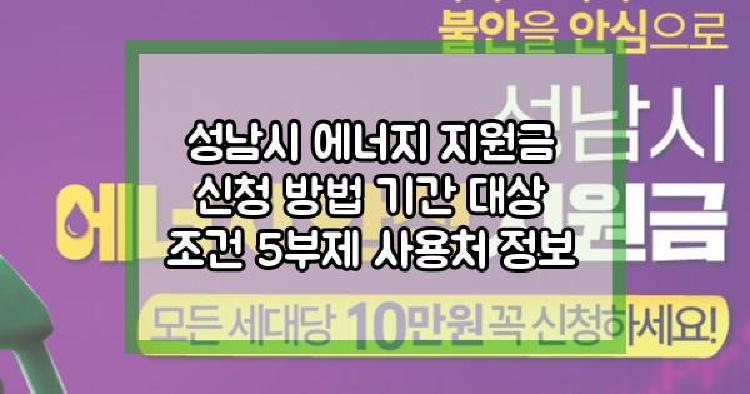 성남시 에너지 지원금