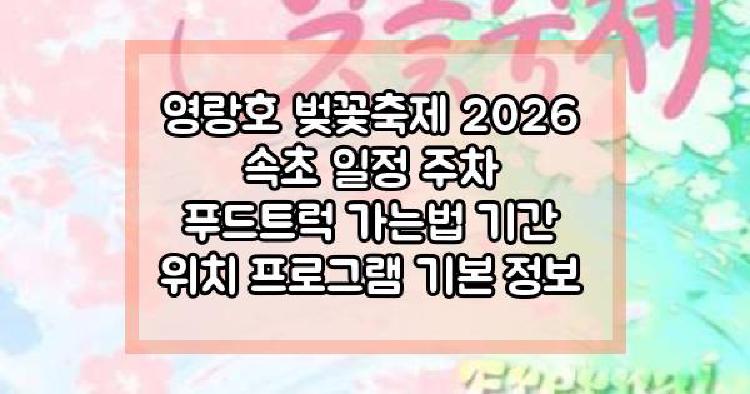 영랑호 벚꽃축제